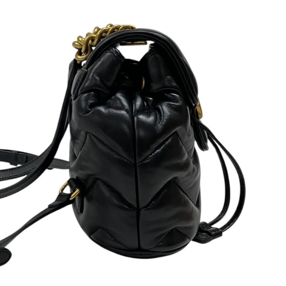 Gucci GG Marmont Quilted Backpack Black Leather Daypack - Picture 5 of 10